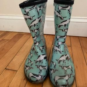 Cow Graphic Rainboots